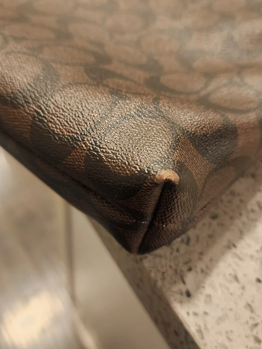 Coach Brown Signature Crossbody Bag - Brown